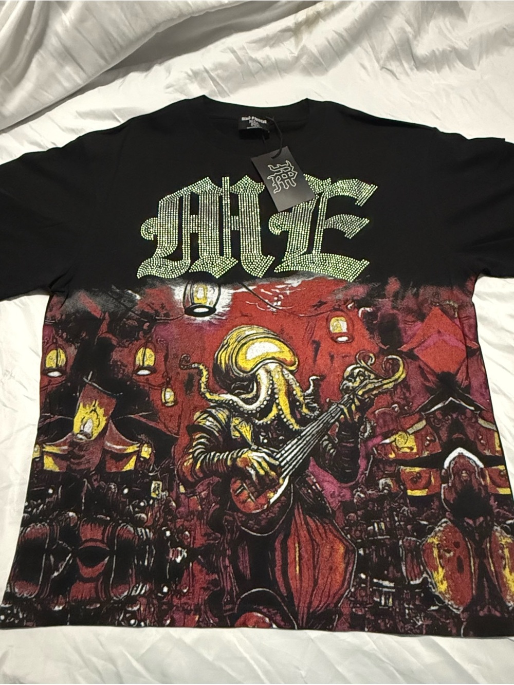 Mixed Emotion Rhinestone Graphic Tee Black | Heavy Streetwear | Oversized | Y2K